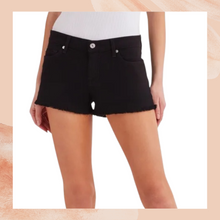Chargez l'image dans la visionneuse de la galerie, 7 For All Mankind Black Cut Off Jean Shorts (Pre-Loved) Size 29