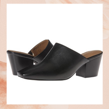 Carregue a imagem no visualizador da Galeria, Black Square Toe Block Heel Slip-On Mule NWT Size 9.5