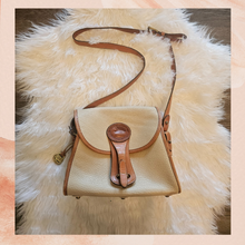 Load image into Gallery viewer, Dooney & Bourke Beige & Brown All Weather Leather Crossbody Handbag (Pre-Loved) Medium