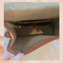 Load image into Gallery viewer, Dooney & Bourke Beige & Brown All Weather Leather Crossbody Handbag (Pre-Loved) Medium
