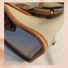 Load image into Gallery viewer, Dooney & Bourke Beige & Brown All Weather Leather Crossbody Handbag (Pre-Loved) Medium