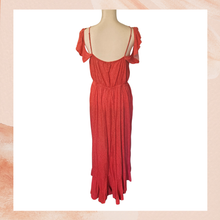 Load image into Gallery viewer, Express Deep Coral Ruffle High-Lo Midi Dress (Pre-Loved) Size Large