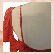 Load image into Gallery viewer, Express Deep Coral Ruffle High-Lo Midi Dress (Pre-Loved) Size Large