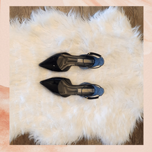 Load image into Gallery viewer, Franco Sarto Black Patent Leather Racer Ankle Strap Flats (Pre-Loved) Size 8