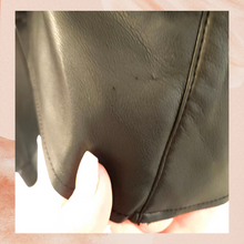 Carica l'immagine nel visualizzatore della galleria, INC Black Ruffle Sleeve Faux Leather Jacket (Pre-Loved) Small