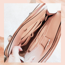 Load image into Gallery viewer, Light Pink Gold Accent Shoulder Bag (Pre-Loved) Medium