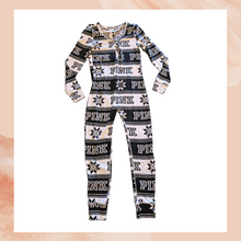 Carregue a imagem no visualizador da Galeria, PINK VS Thermal Knit Fair Isle Dark Gray & White Jumper Pajama's (Pre-Loved) Size Medium