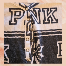 Carregue a imagem no visualizador da Galeria, PINK VS Thermal Knit Fair Isle Dark Gray & White Jumper Pajama's (Pre-Loved) Size Medium