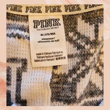 Carregue a imagem no visualizador da Galeria, PINK VS Thermal Knit Fair Isle Dark Gray & White Jumper Pajama's (Pre-Loved) Size Medium