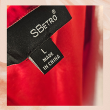 Laden Sie das Bild in den Galerie-Viewer. SBetro Crimson Red Velvet Ruched Ruffle Mini Dress (Pre-Loved) Large