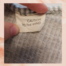 Load image into Gallery viewer, Soft Knit Gray & White Striped Ankle Length Jumpsuit (Pre-Loved) See Measurements