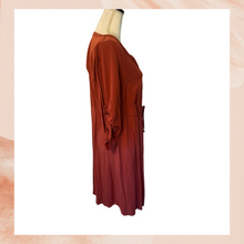 Carregue a imagem no visualizador da Galeria, Torrid Deep Terracotta Half Sleeve Drawstring Waist Midi Dress (Pre-Loved) Size 0 (L)