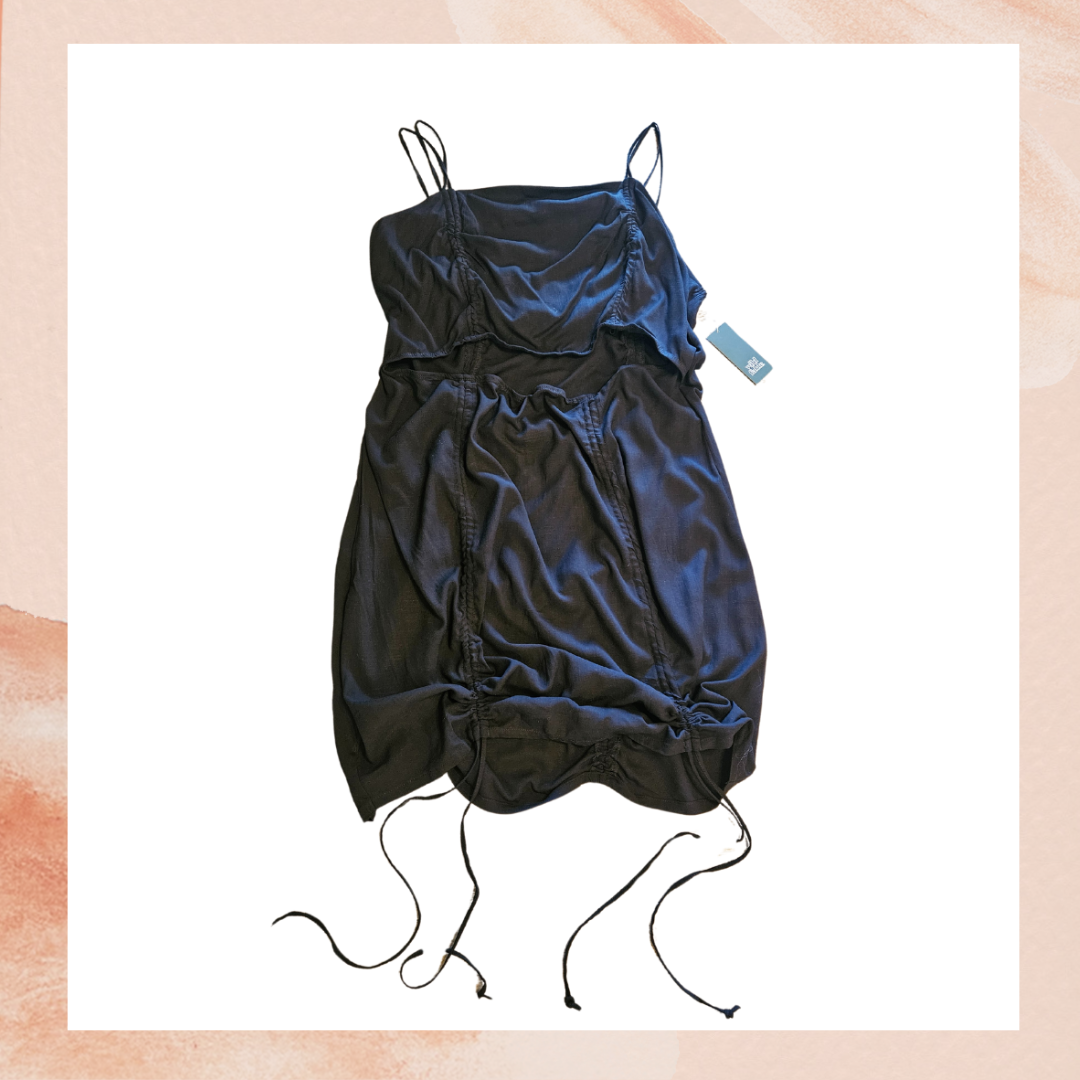 Wild Fable Black Cut-Out Ruched Mini Bodycon Dress NWT Size 2X