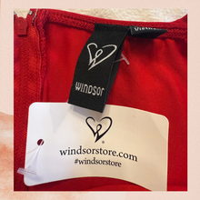 Load image into Gallery viewer, Windsor Red Mesh Layered Ruched Spaghetti Strap Mini Dress NWT Size Medium