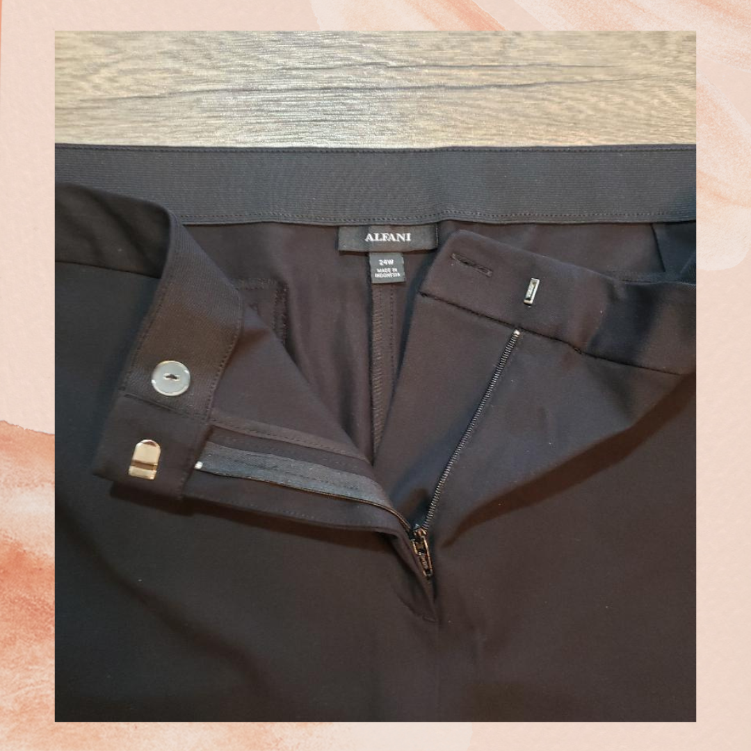 Alfani Black Stretch Comfort Ankle Pants Size 24W – Taylor & Cambria