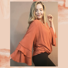 Load image into Gallery viewer, "Anna Laura" Blouse (Clay)