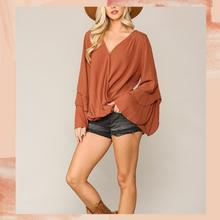 Load image into Gallery viewer, "Anna Laura" Blouse (Clay)