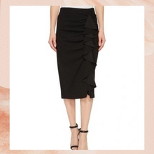 Load image into Gallery viewer, Vince Camuto Black Ruffle Pencil Skirt 3X

