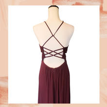 Load image into Gallery viewer, Burgundy Embellished Sequin Formal Prom Dress Size 7 (Pre-Loved)