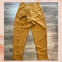 Load image into Gallery viewer, Gold Mustard High Waist Pleated Trousers (Pre-Loved) Size 10