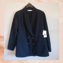 Load image into Gallery viewer, JustFab Black Double Breasted Blazer Size 1X
