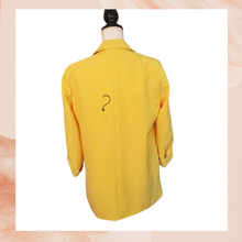 Carica l'immagine nel visualizzatore della galleria, JustFab Yellow Open Front Blazer (Pre-Loved) Large