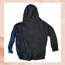 Carregue a imagem no visualizador da Galeria, Aerie Solid Black Knit Hoodie V-Neck Sweater (Pre-Loved) Size Large
