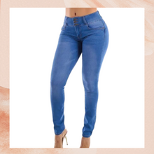 Carregue a imagem no visualizador da Galeria, Bamboo Medium Wash Mid-Rise Best Basic Skinny Jeans NWT Size 1
