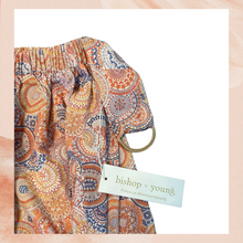 Carregue a imagem no visualizador da Galeria, Bishop + Young Orange Paisley Print Boho Maxi Skirt NWT Size XS
