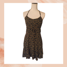 Carregue a imagem no visualizador da Galeria, Black Lemon Print Spaghetti Strap Mini Sun Dress (Pre-Loved) Large
