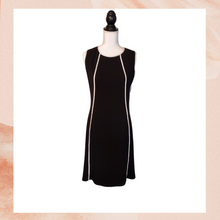 Load image into Gallery viewer, Black Sleeveless Back Zip Business Work Sheath Dress (Pre-Loved) Medium
