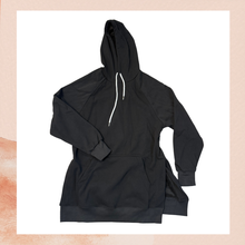 Chargez l'image dans la visionneuse de la galerie, Black Warmy Tunic Hooded Sweatshirt NWOT Size Large
