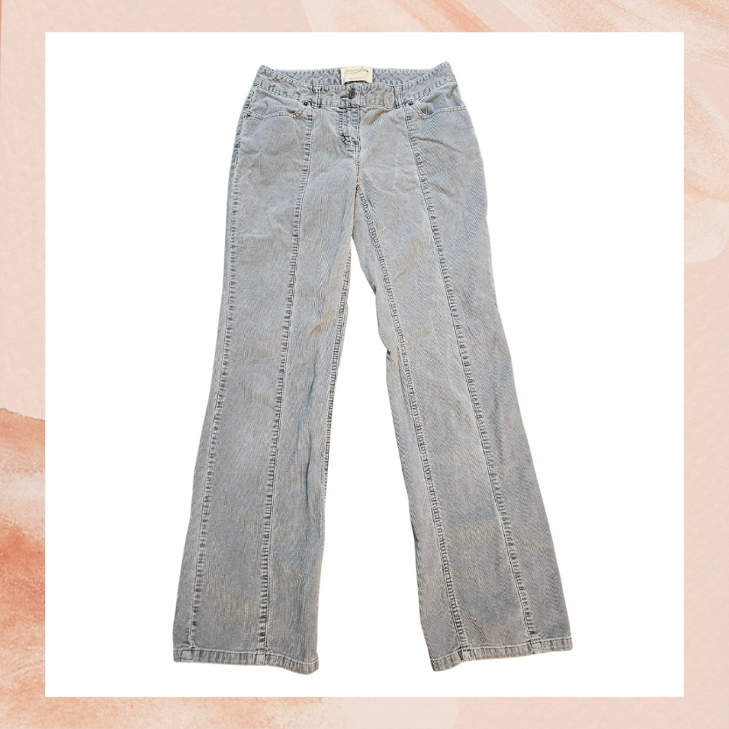 Blue Gray London Jeans Christie Fit Corduroy Bootcut Pants (Pre-Loved) 6 Long