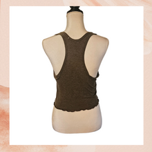 Carica l&#39;immagine nel visualizzatore della galleria, Bozzolo Gray Ribbed Cropped Tank Top (Pre-Loved) Medium
