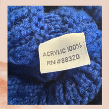 Load image into Gallery viewer, C.C Vibrant Blue Chunky Knit Ponytail Beanie (Pre-Loved) OS

