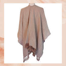 Load image into Gallery viewer, Calvin Klein Beige Cape Sweater Fringe Poncho (Pre-Loved) One Size
