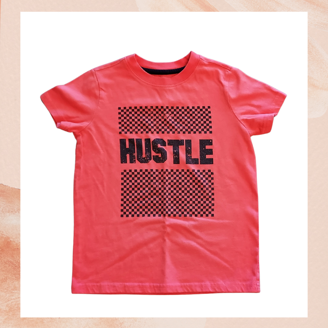 Coral Short Sleeve Hustle Graphic T-Shirt (Pre-Loved) XS (Boy's)