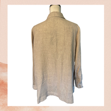 Chargez l'image dans la visionneuse de la galerie, Crown Linen Designs Beige Linen Button-Up Shirt Jacket NWT Size XL
