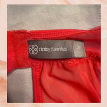 Cargue la imagen en el visor de la galería, Daisy Fuentes Hot Pink Sheer Babydoll Bustier Lingerie (Pre-Loved) Size M
