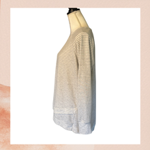 Load image into Gallery viewer, Danskin Gray Striped Light Knit T-Shirt (Pre-Loved) Size XL
