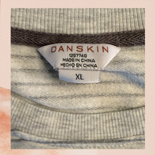 Load image into Gallery viewer, Danskin Gray Striped Light Knit T-Shirt (Pre-Loved) Size XL
