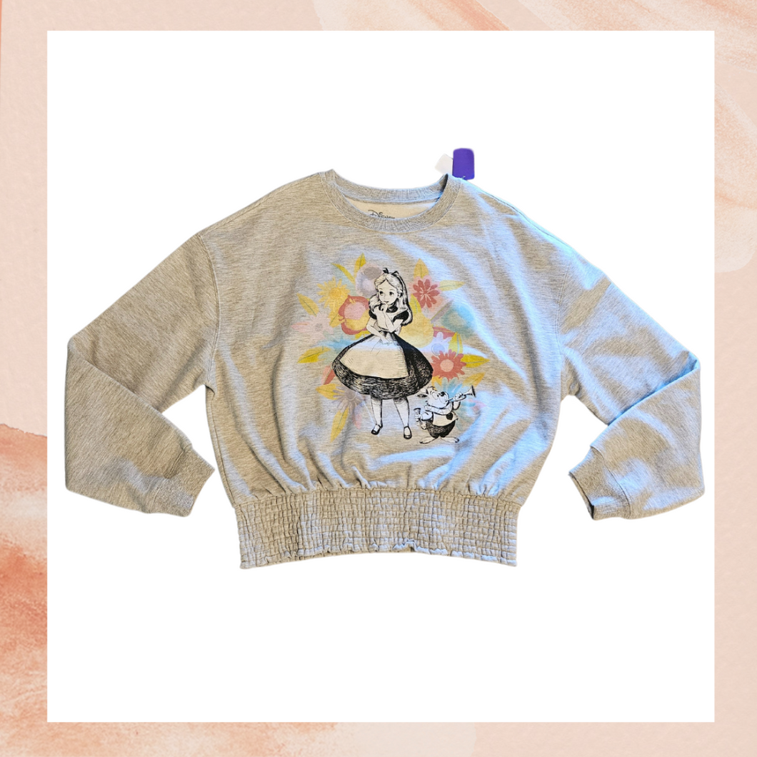 Disney Alice In Wonderland Gray Graphic Sweatshirt NWT Size 1X