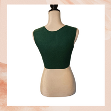 Load image into Gallery viewer, Emerald Green Knitted Twist Cropped Tank Top NWT Size XS
