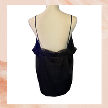 Carregue a imagem no visualizador da Galeria, Express Black Lace Trim Delicate Camisole Tank (Pre-Loved) Size XL
