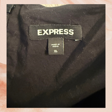 Laden Sie das Bild in den Galerie-Viewer. Express Black Puff Sleeve Mini Babydoll Dress (Pre-Loved) Size XL
