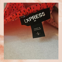 Load image into Gallery viewer, Express Deep Coral Ruffle High-Lo Midi Dress (Pre-Loved) Size Large
