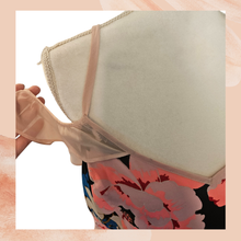 Load image into Gallery viewer, Express Light Pink Floral Sheer Cold Shoulder Midi Dress (Pre-Loved) Size Large
