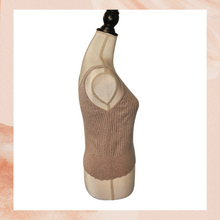 Load image into Gallery viewer, Express Light Tan Knit Ribbed Cropped Tank Top (Pre-Loved) Size Small
