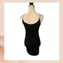 Cargue la imagen en el visor de la galería, Forever21 Black Spaghetti Strap Mini Bodycon Dress (Pre-Loved) Size Medium
