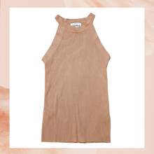 Carregue a imagem no visualizador da Galeria, For the Republic Apricot Ribbed High-Neck Tank Top (Pre-Loved) XS
